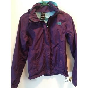 Purple North Face Zip Up Jacket